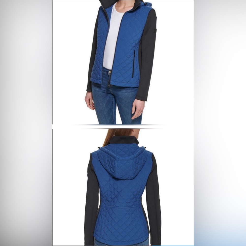 Women's Blue Quilted Jacket